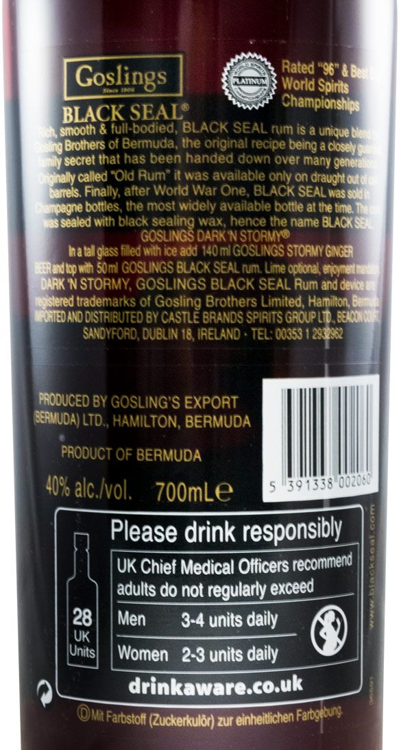 Rum Goslings Black Seal