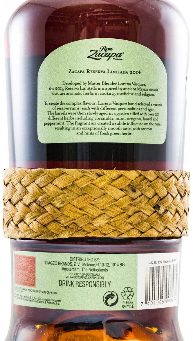 2014 Rum Zacapa Centenario Reserva Limitada