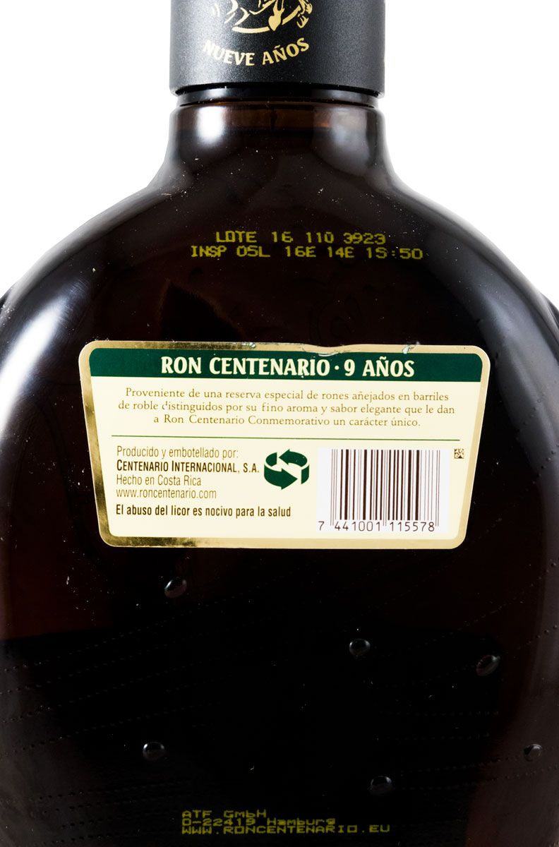 Rum Centenario Conmemorativo 9 anos
