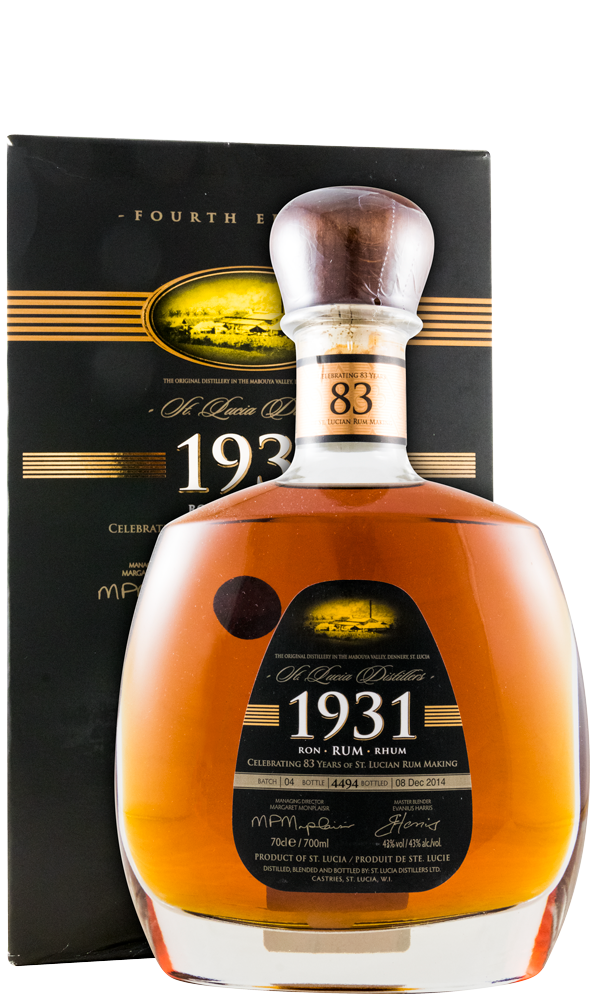1931 Rum St.Lucia 1931 Batch 4 Anniversary
