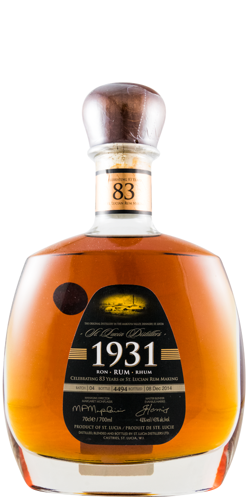1931 Rum St.Lucia 1931 Batch 4 Anniversary