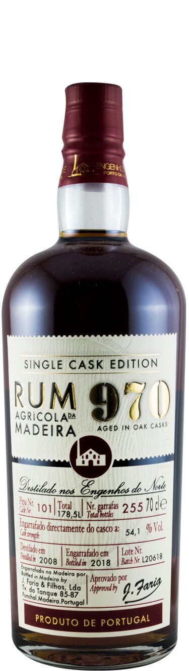 2008 Rum Agrícola da Madeira 970 Single Cask Edition Pipa 101