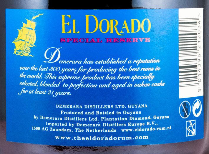 Rum El Dorado 21 years
