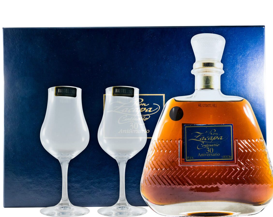 Rum Zacapa Centenário 30º Aniversário c/2 Copos Riedel