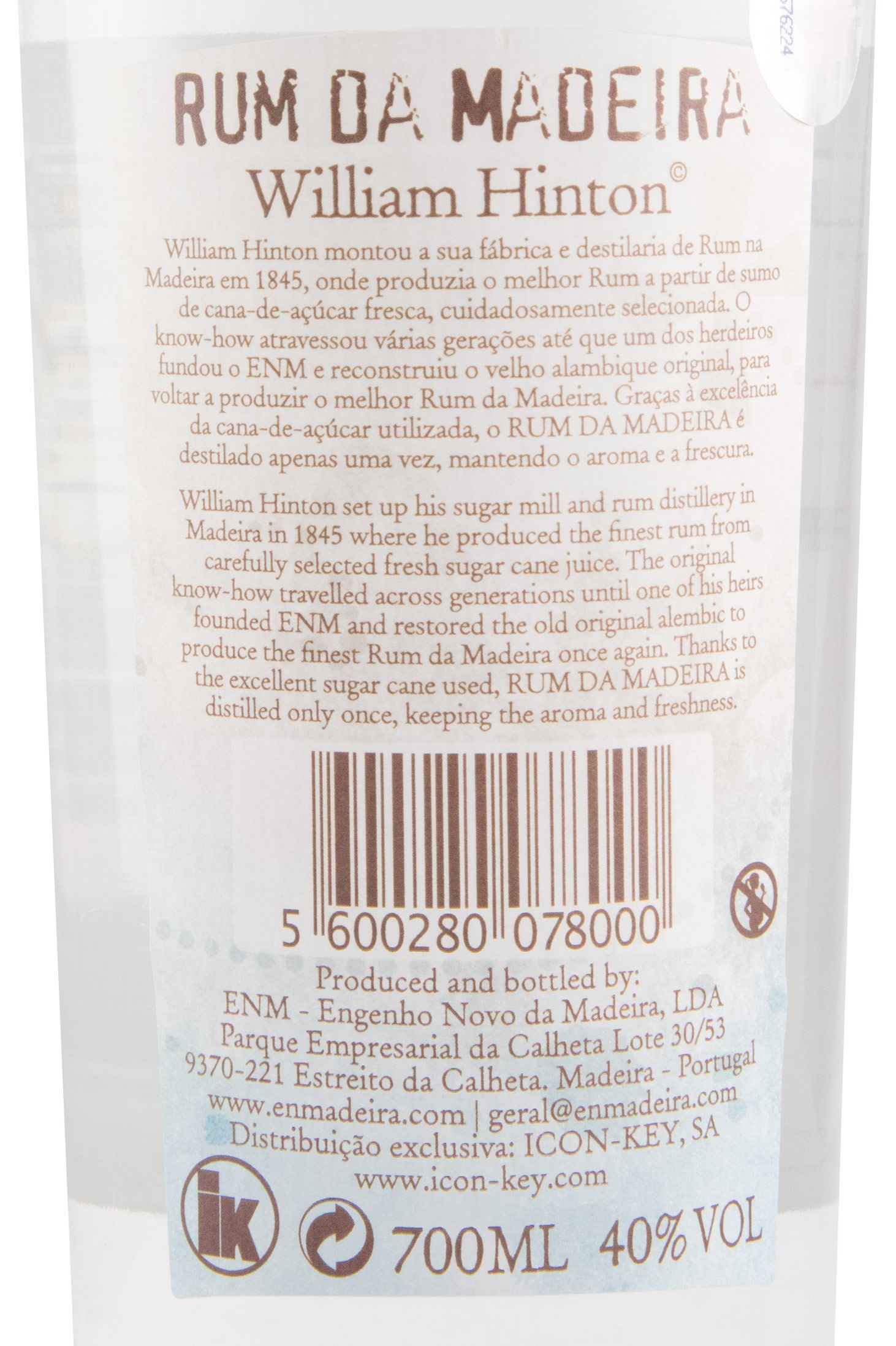 Rum Agrícola da Madeira William Hinton Natural