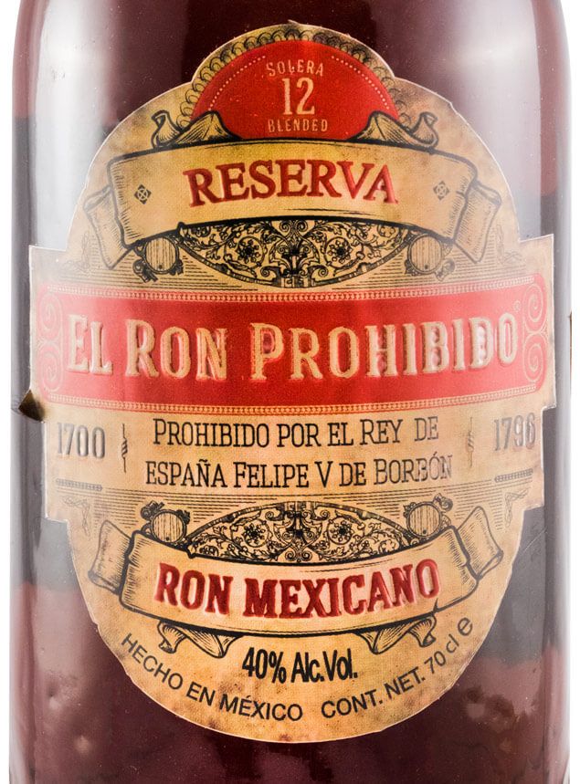 Rum El Ron Prohibido 12 anos Reserva