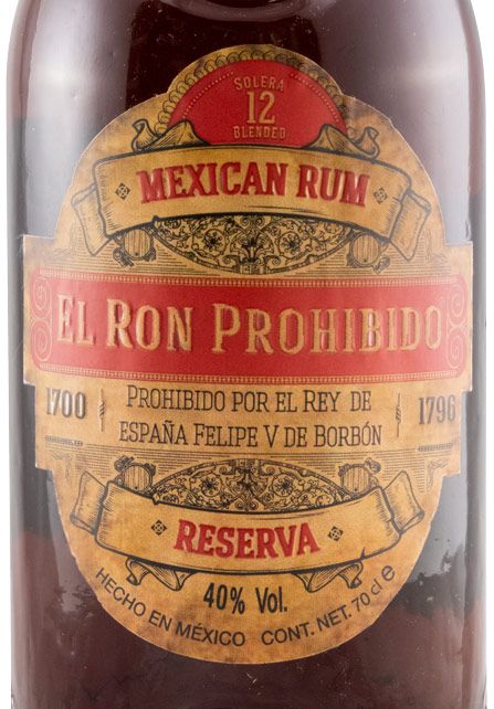 Rum El Ron Prohibido Solera Blended 12 anos