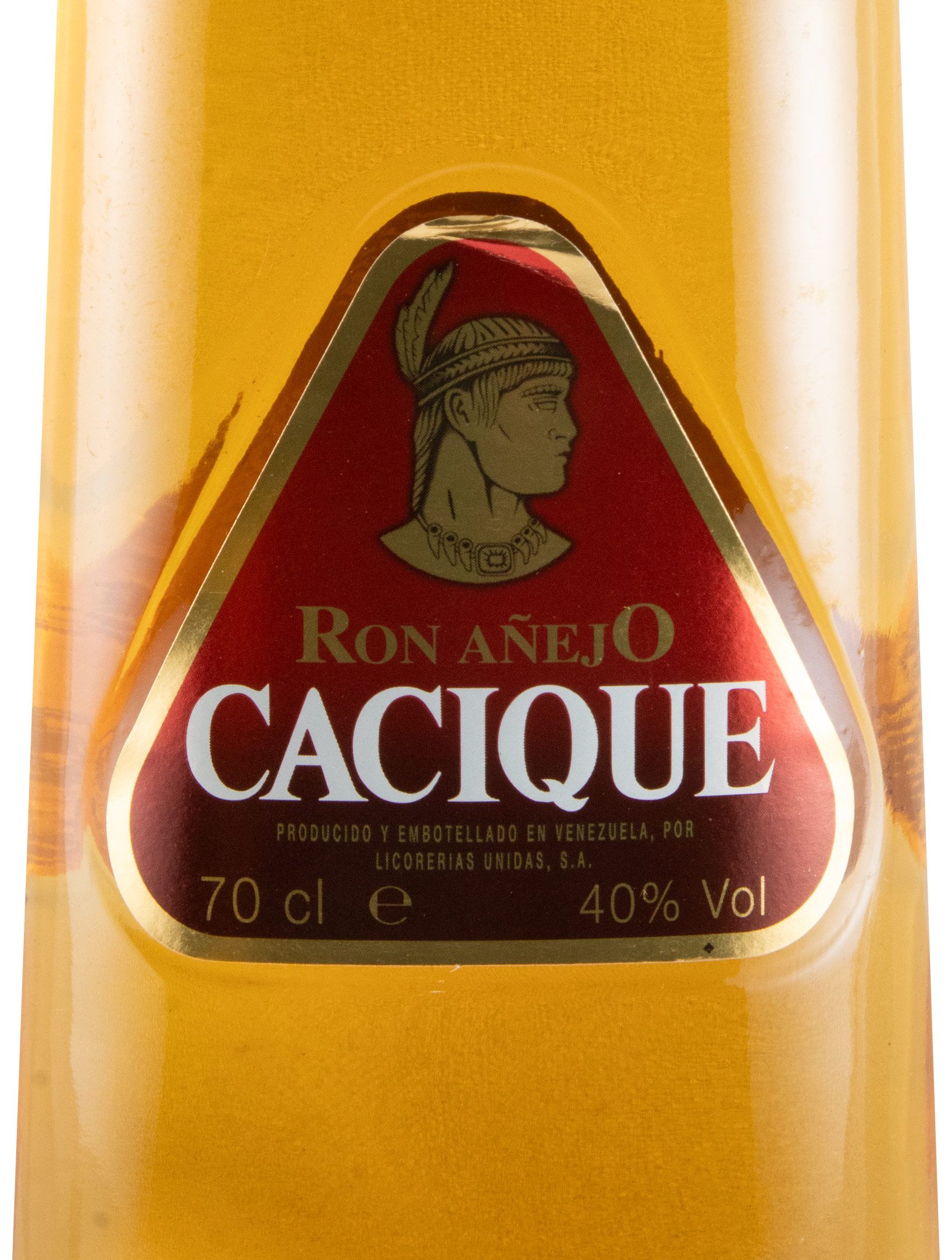 Rum Cacique Añejo (former bottle)