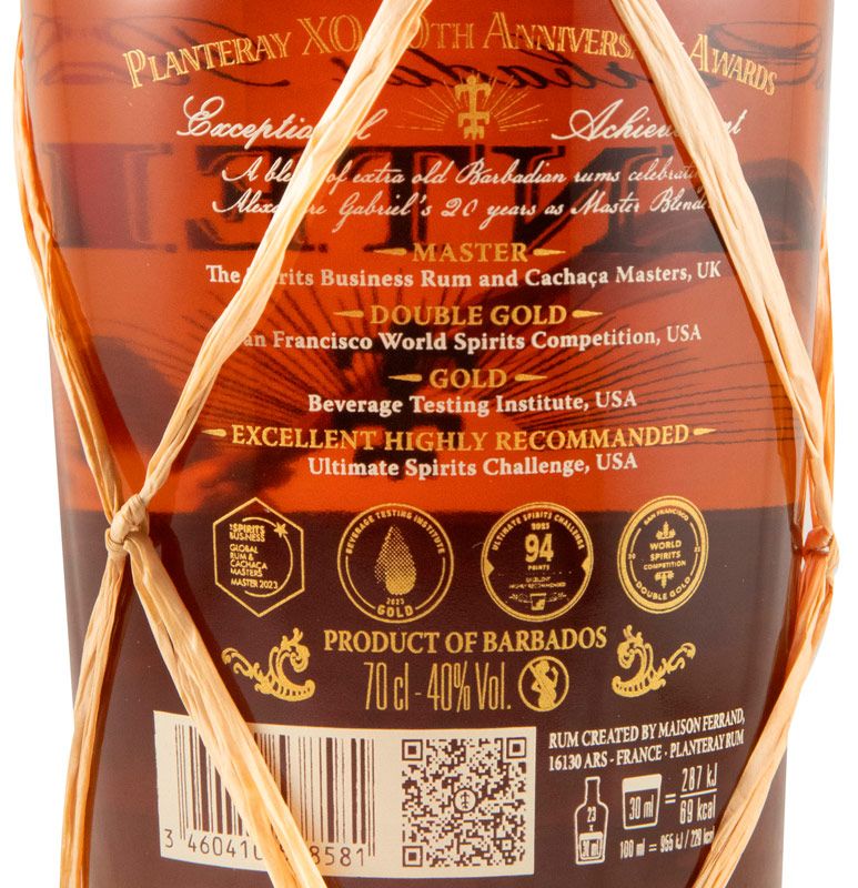 Rum Planteray Barbados 20th Anniversary XO