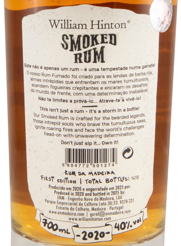 Rum Agrícola da Madeira William Hinton Smoked Edição 2020