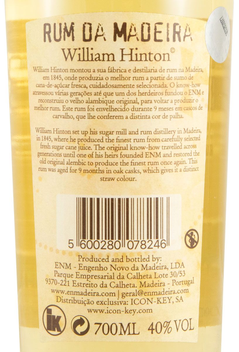 Rum Agrícola da Madeira William Hinton 9 months