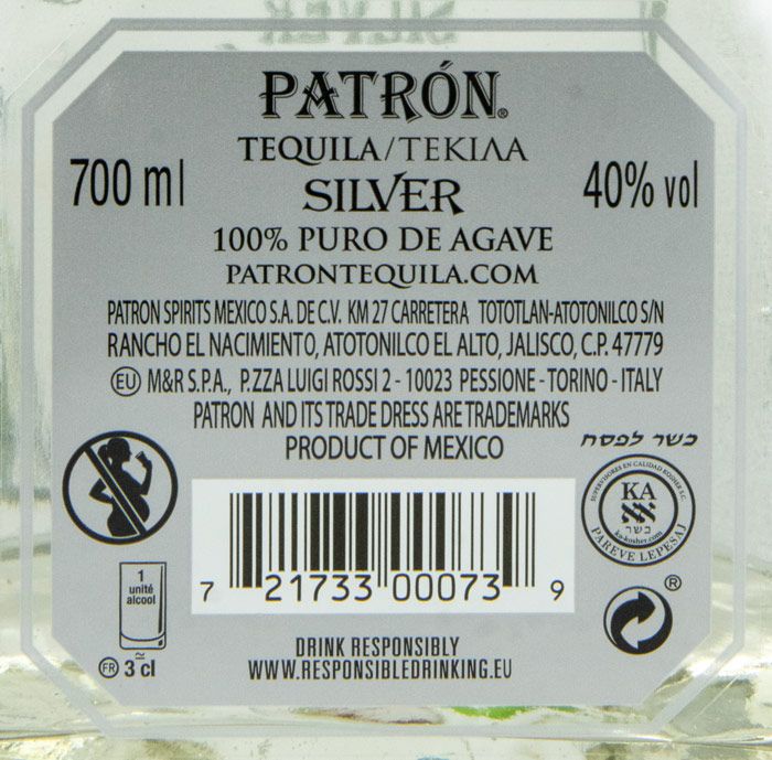 Tequila Patrón Silver