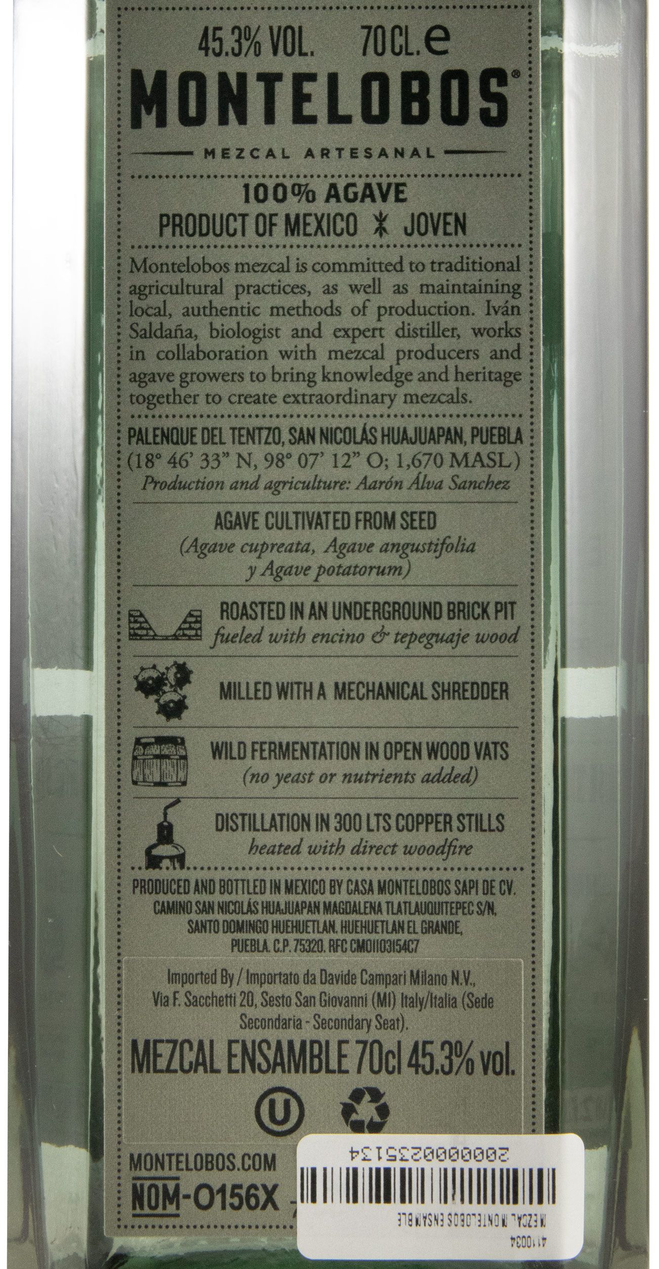 Mezcal Montelobos Ensamble