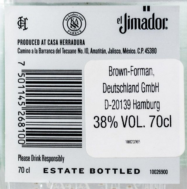 Tequila El Jimador Blanco