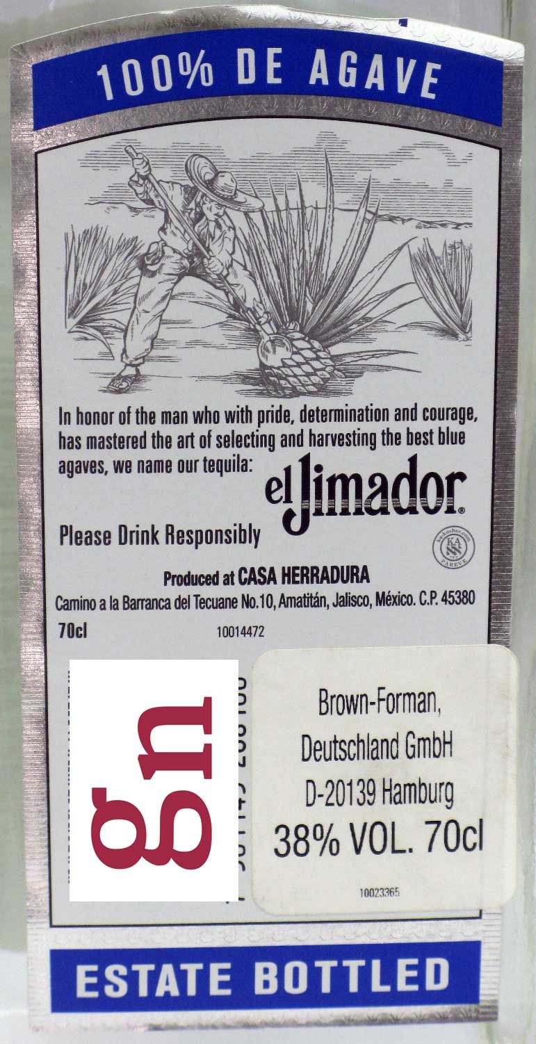 Tequila El Jimador Blanco