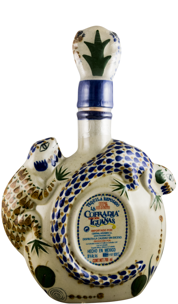 Tequila La Cofradia Iguanas Reposado (garrafa em cerâmica)