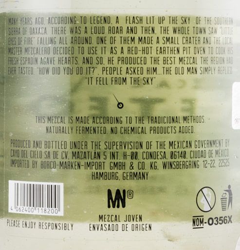 Mezcal Meteoro Joven 100% Agave Espadín