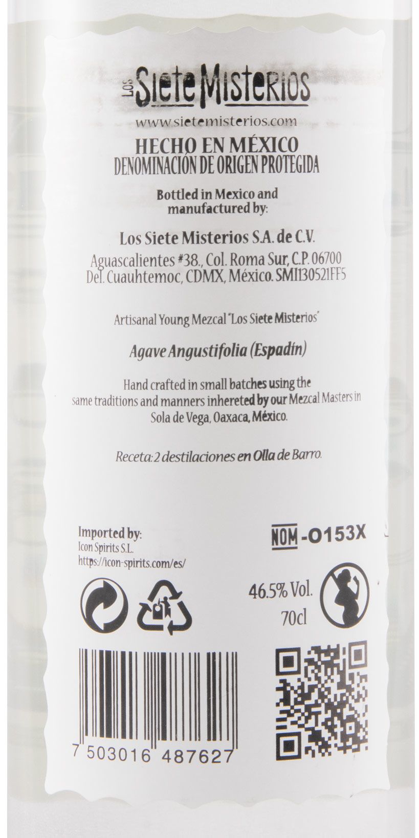 Mezcal Siete Misterios Espadín