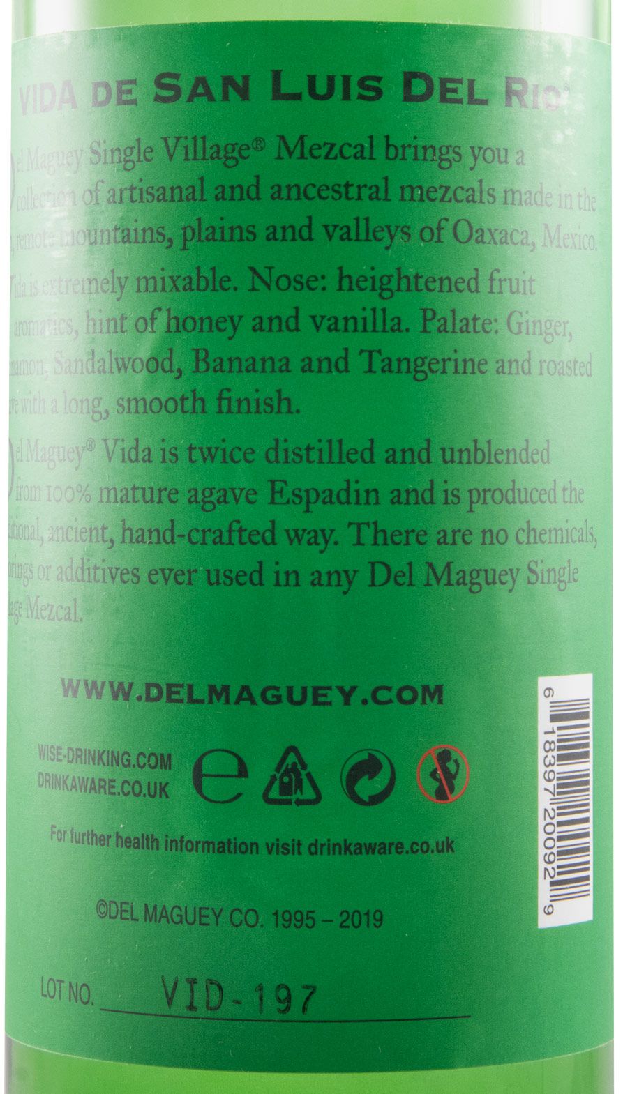 Mezcal Del Maguey Vida