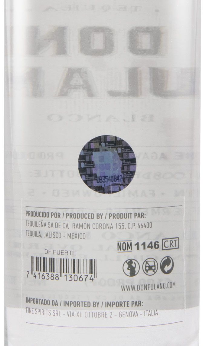 Tequila Don Fulano 100% Agave Blanco Fuerte