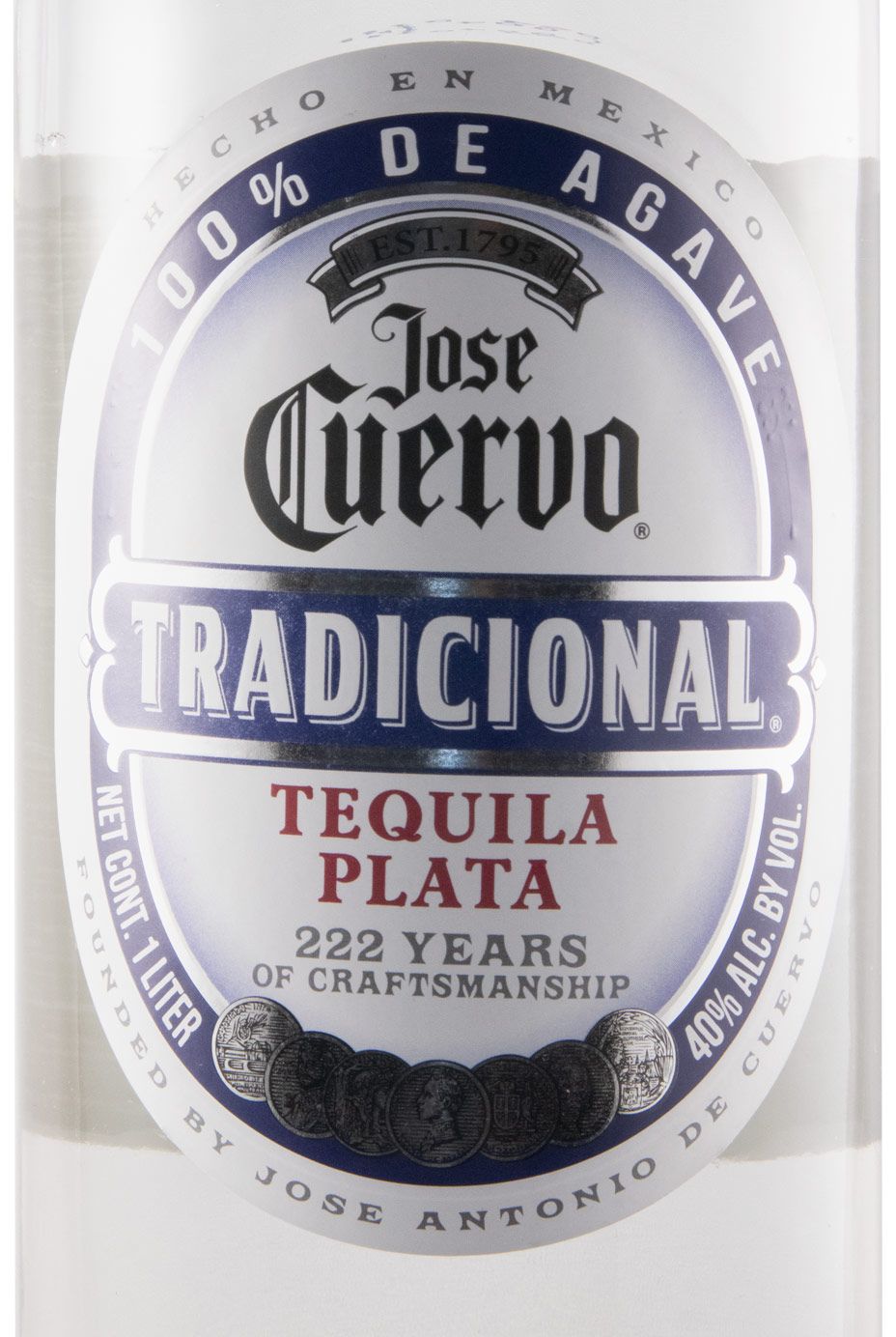 Tequila Jose Cuervo 100% Agave Silver Tradicional 1L