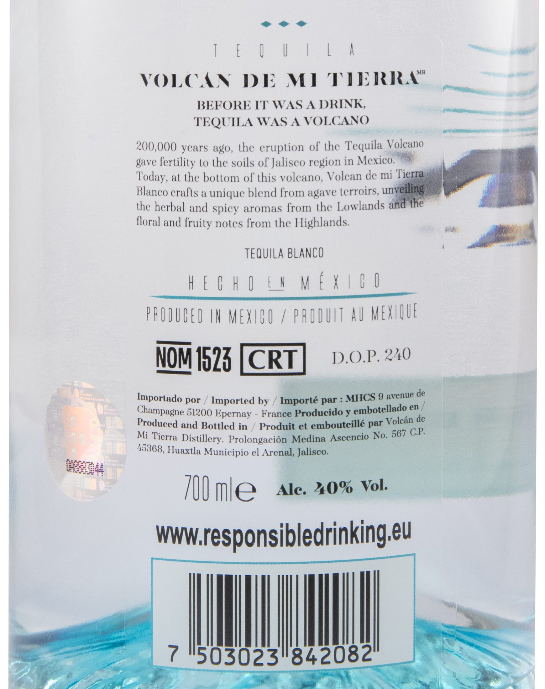 Tequila Volcán de Mi Tierra Blanco