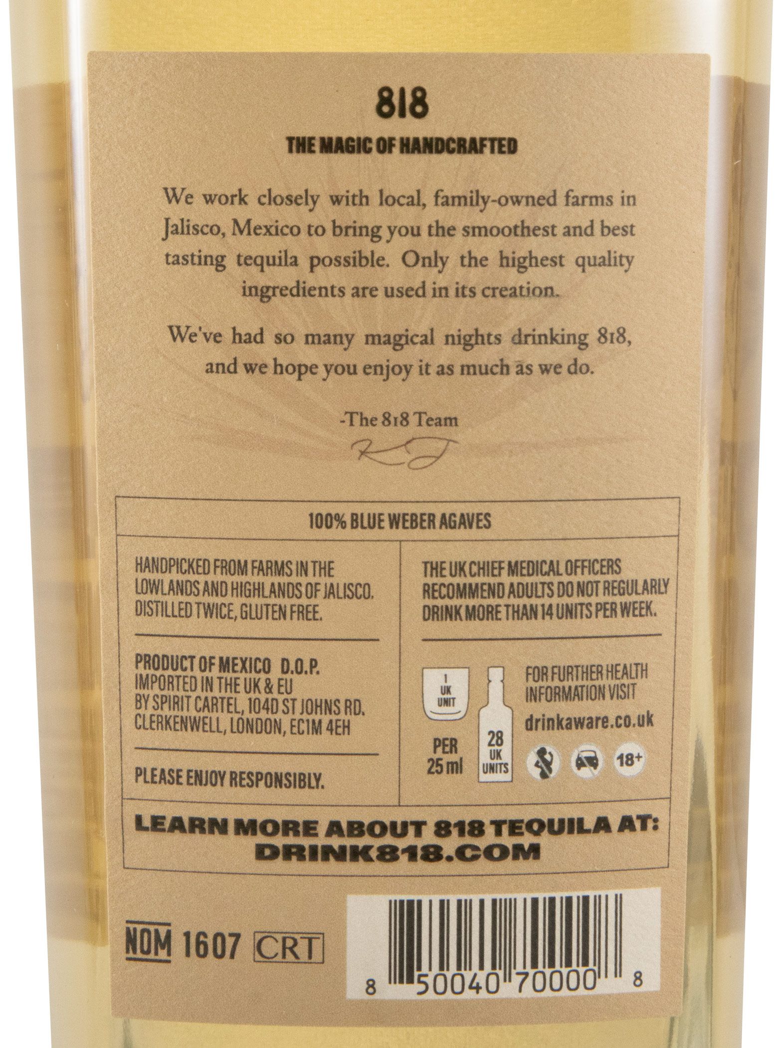 Tequila 818 by Kendall Jenner Reposado