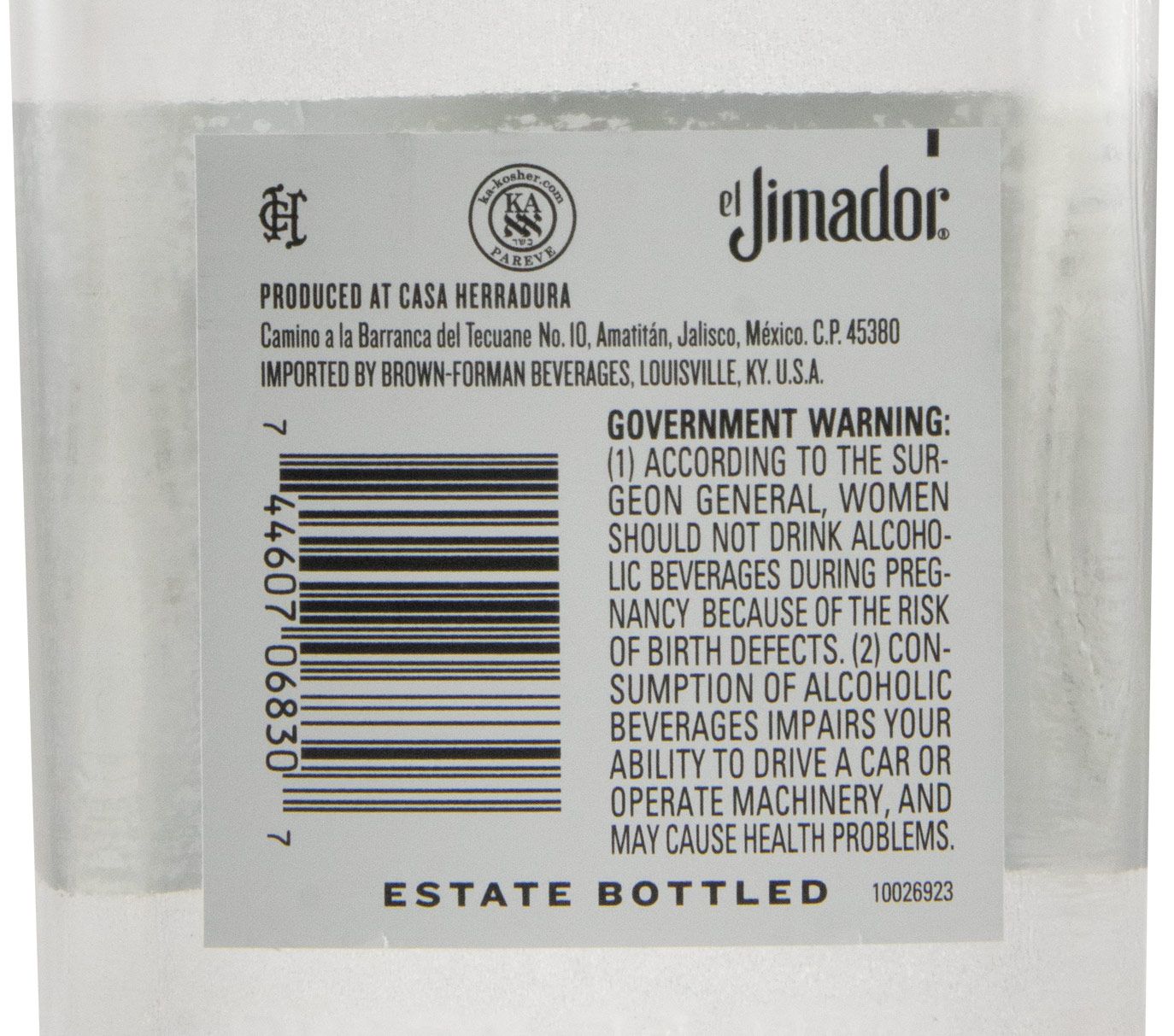Tequila El Jimador Blanco 1L
