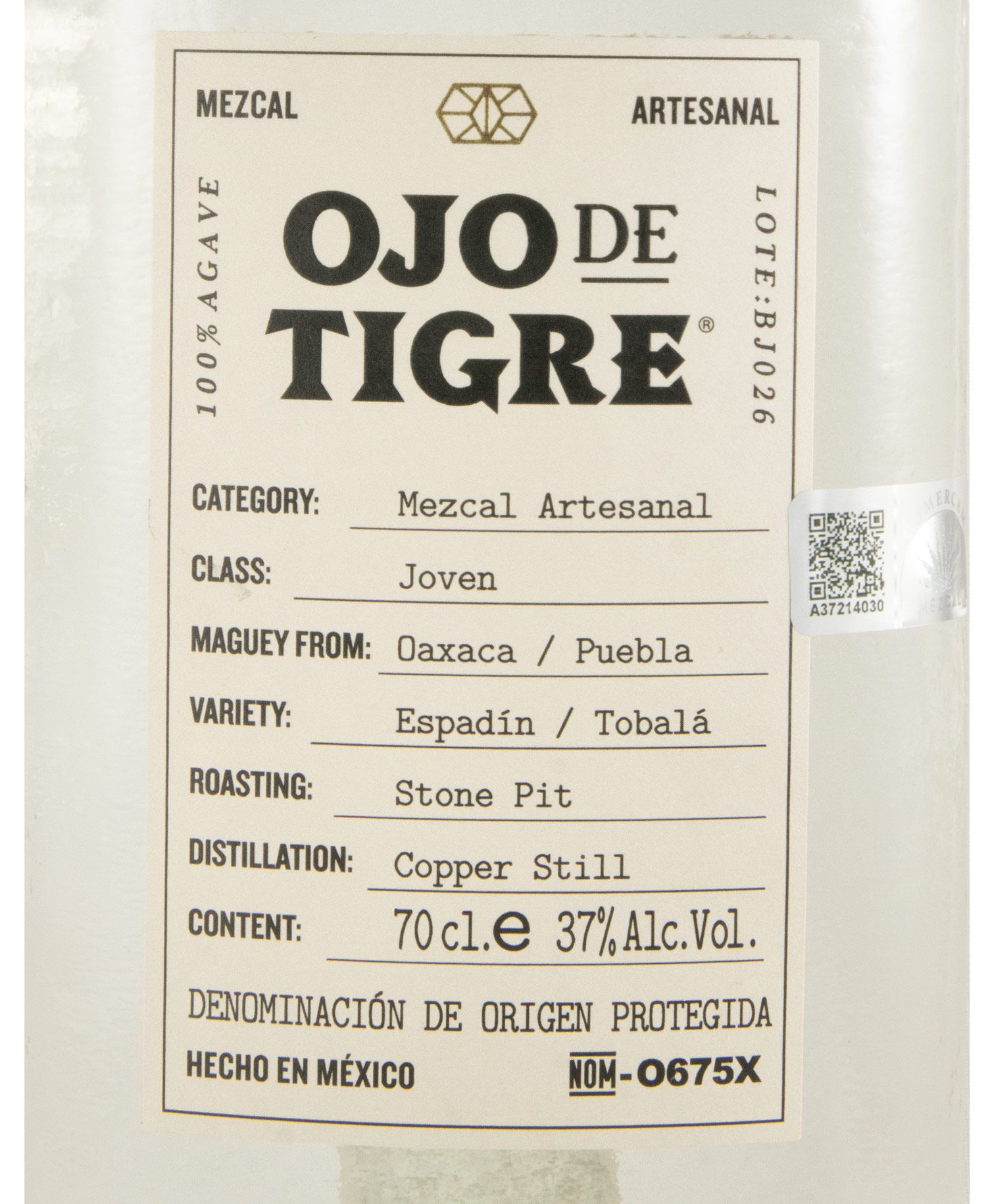 Mezcal Ojo de Tigre Espadim & Tobalá