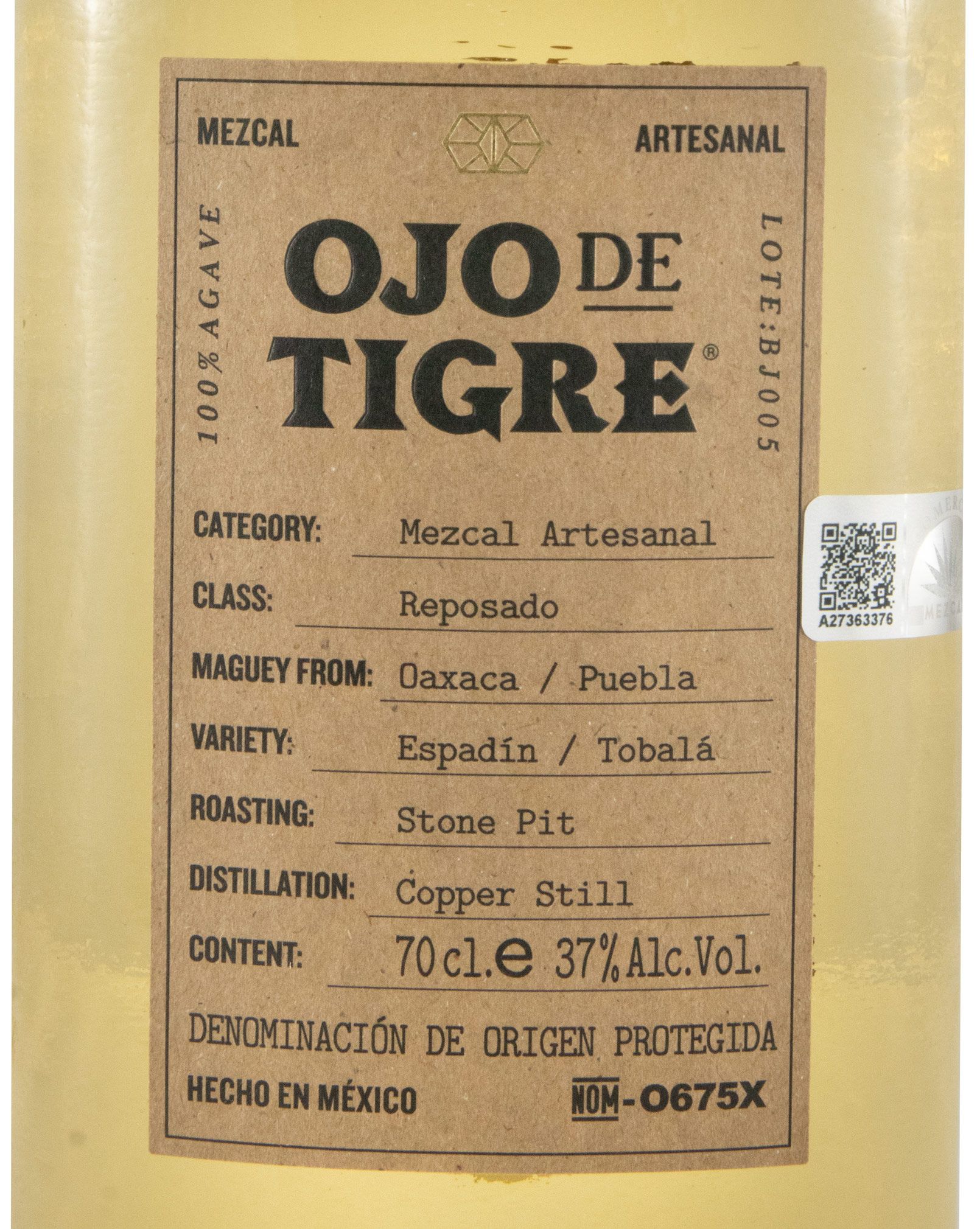 Mezcal Ojo de Tigre Espadim & Tobalá Reposado