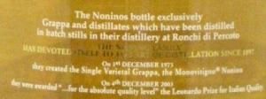 Grappa Nonino Chardonnay