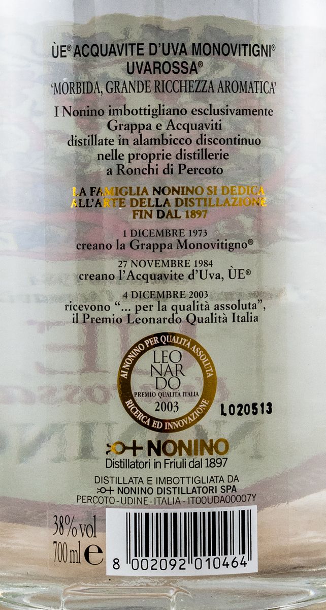 Grappa Nonino Uvarossa ÙE