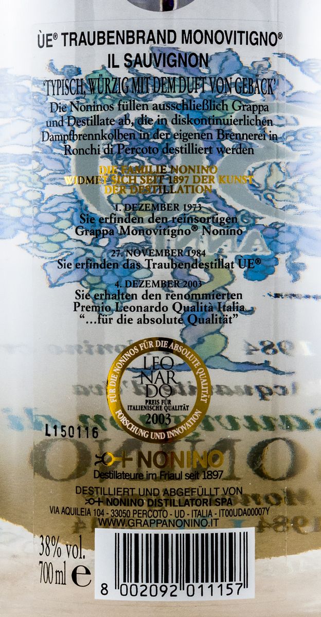 Grappa Nonino Il Sauvignon ÙE