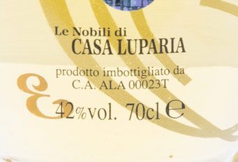 Grappa di Moscato Casa Luparia Princesse