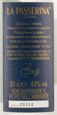Grappa La Passerina 50cl