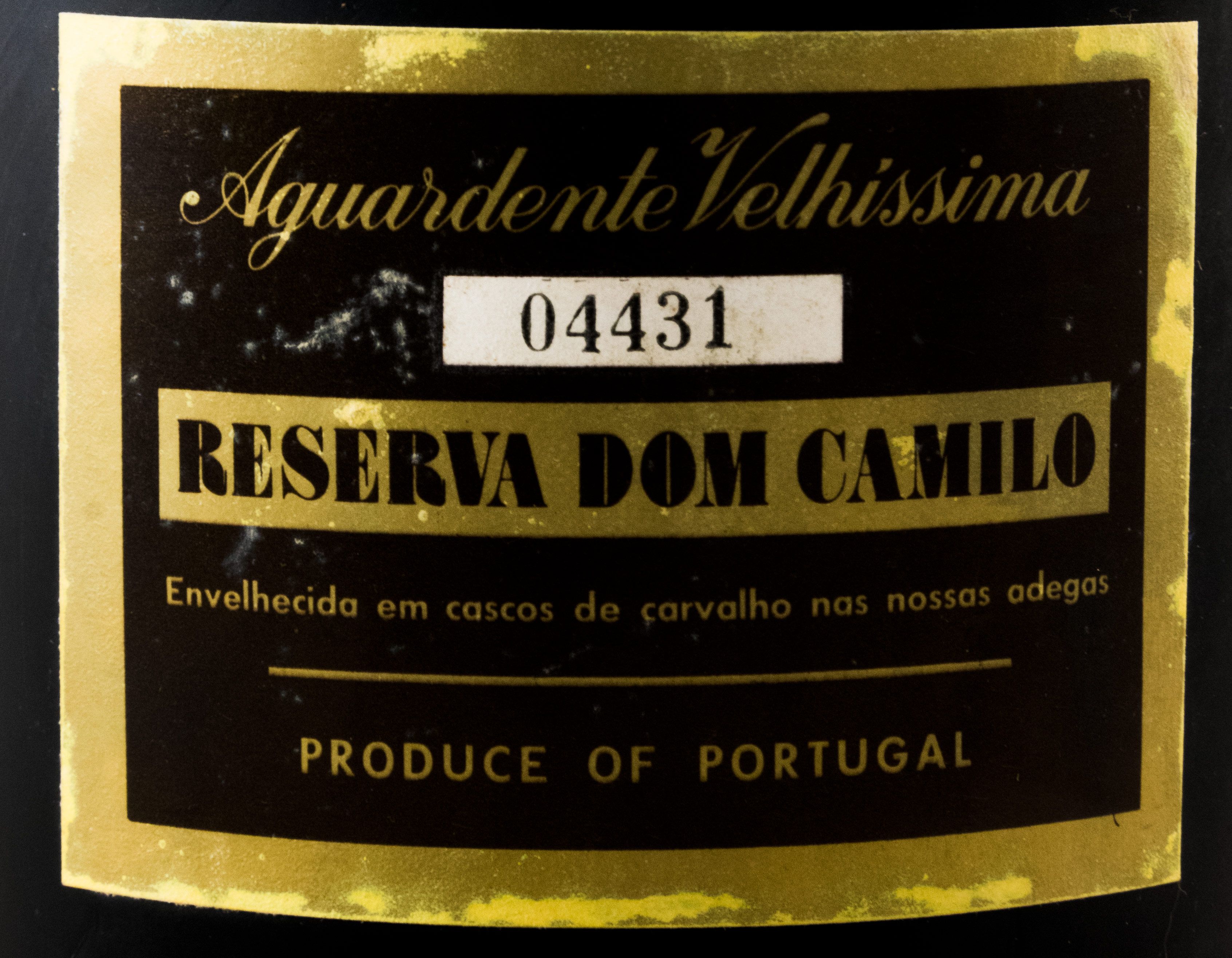 Aguardente Dom Camilo Reserva Velhíssima 75cl