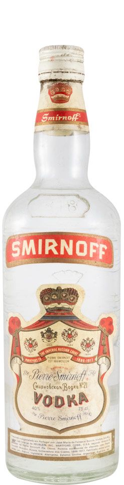 Vodka Smirnoff Red (rótulo antigo)