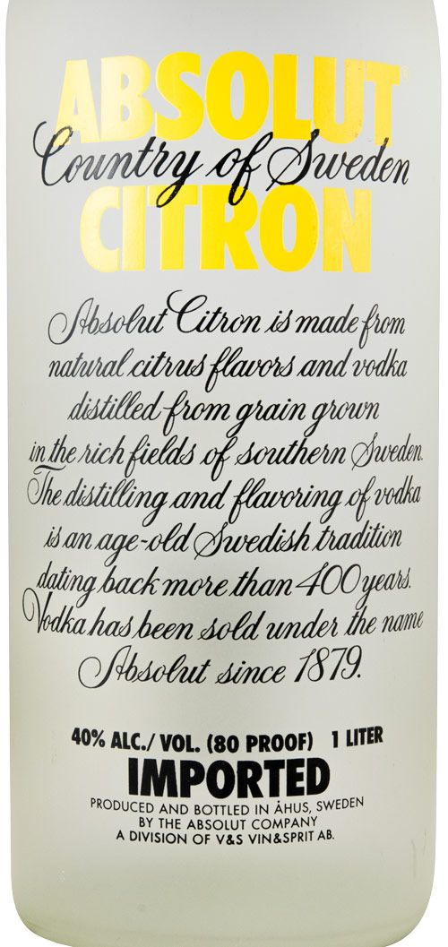 Vodka Absolut Citron 1L