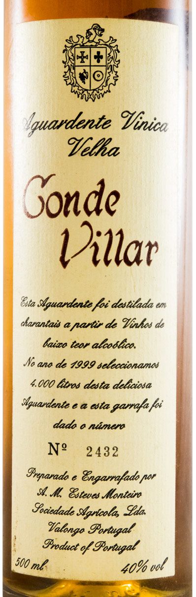 Aguardente Vínica Conde Villar Velha 50cl
