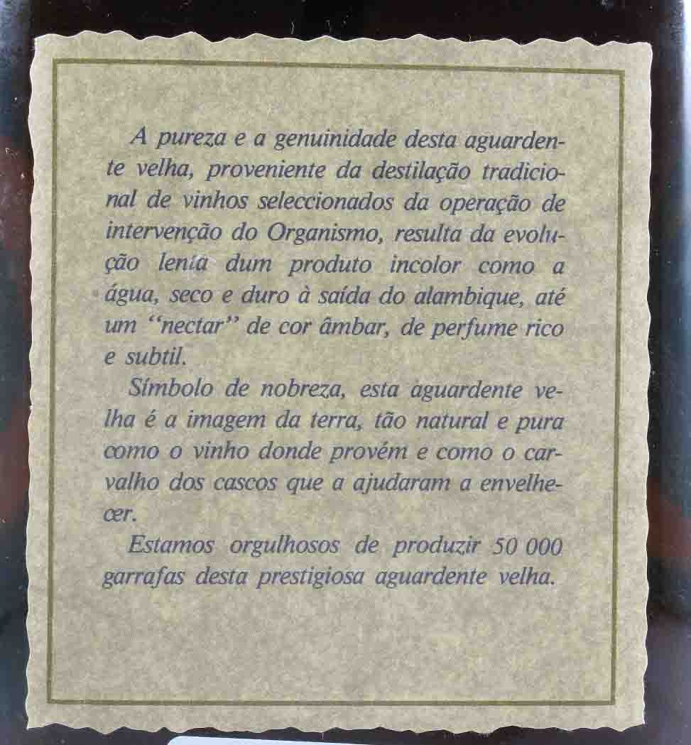 Aguardente IVV Reserva 20 anos