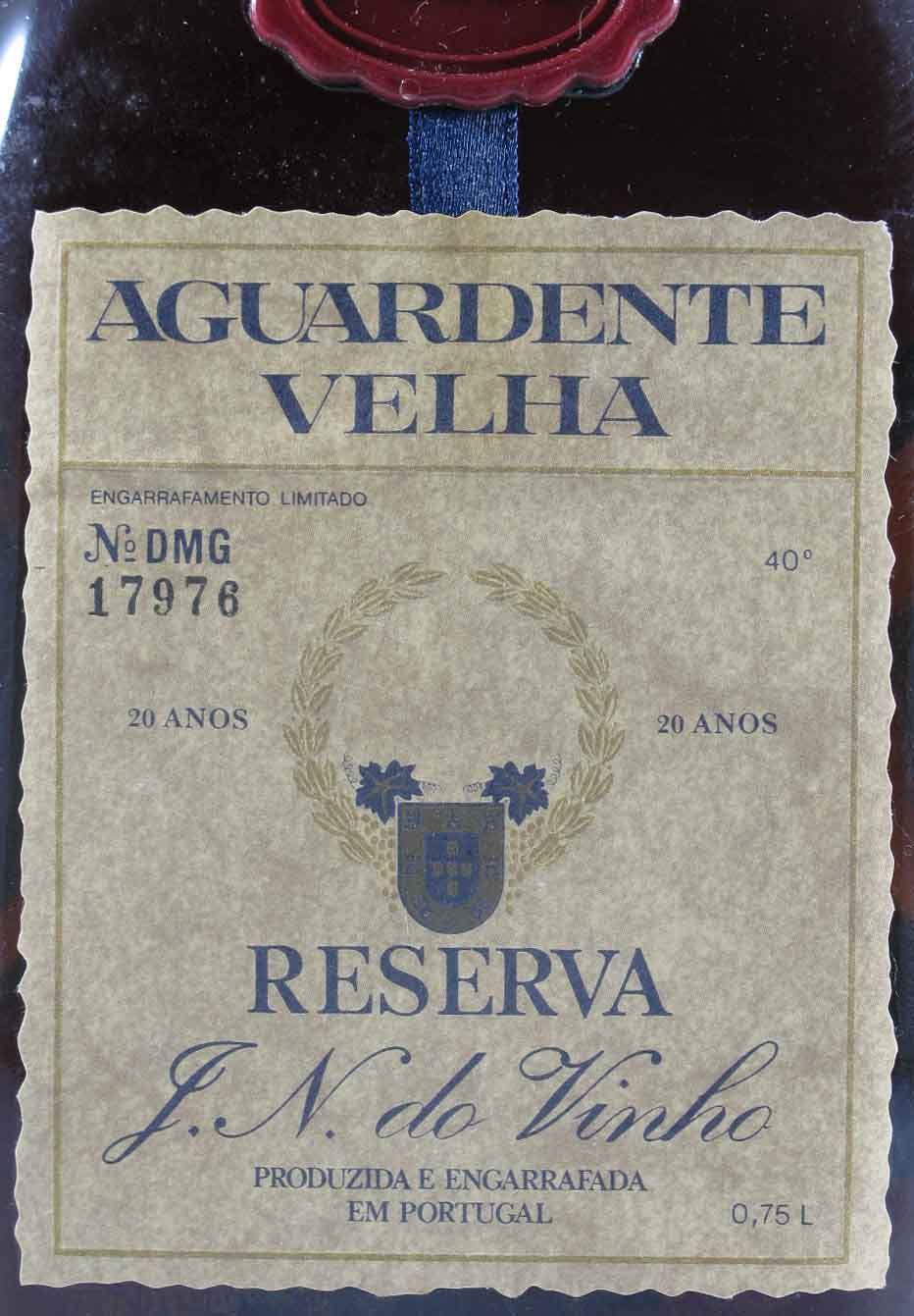 Aguardente IVV Reserva 20 anos