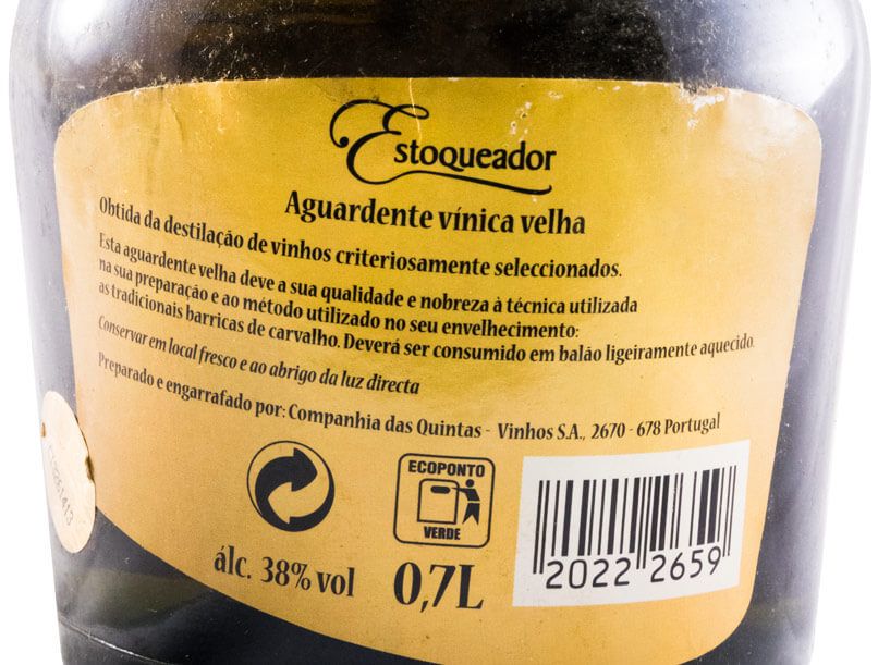 Aguardente Vínica Estoqueador Velha