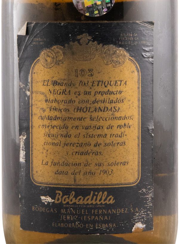 Brandy 103 Etiqueta Negra Bobadilla Extra