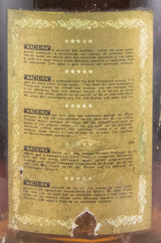 Brandy Macieira 5 Estrelas (rolha de cortiça e nível baixo) 1L