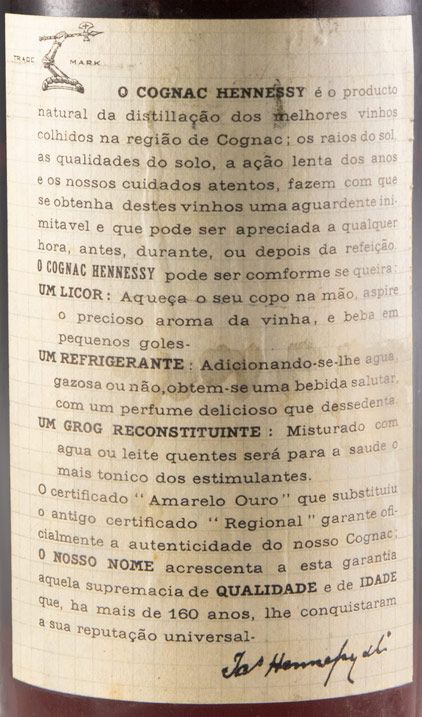 Cognac Hennessy 3 Estrelas (garrafa alta)