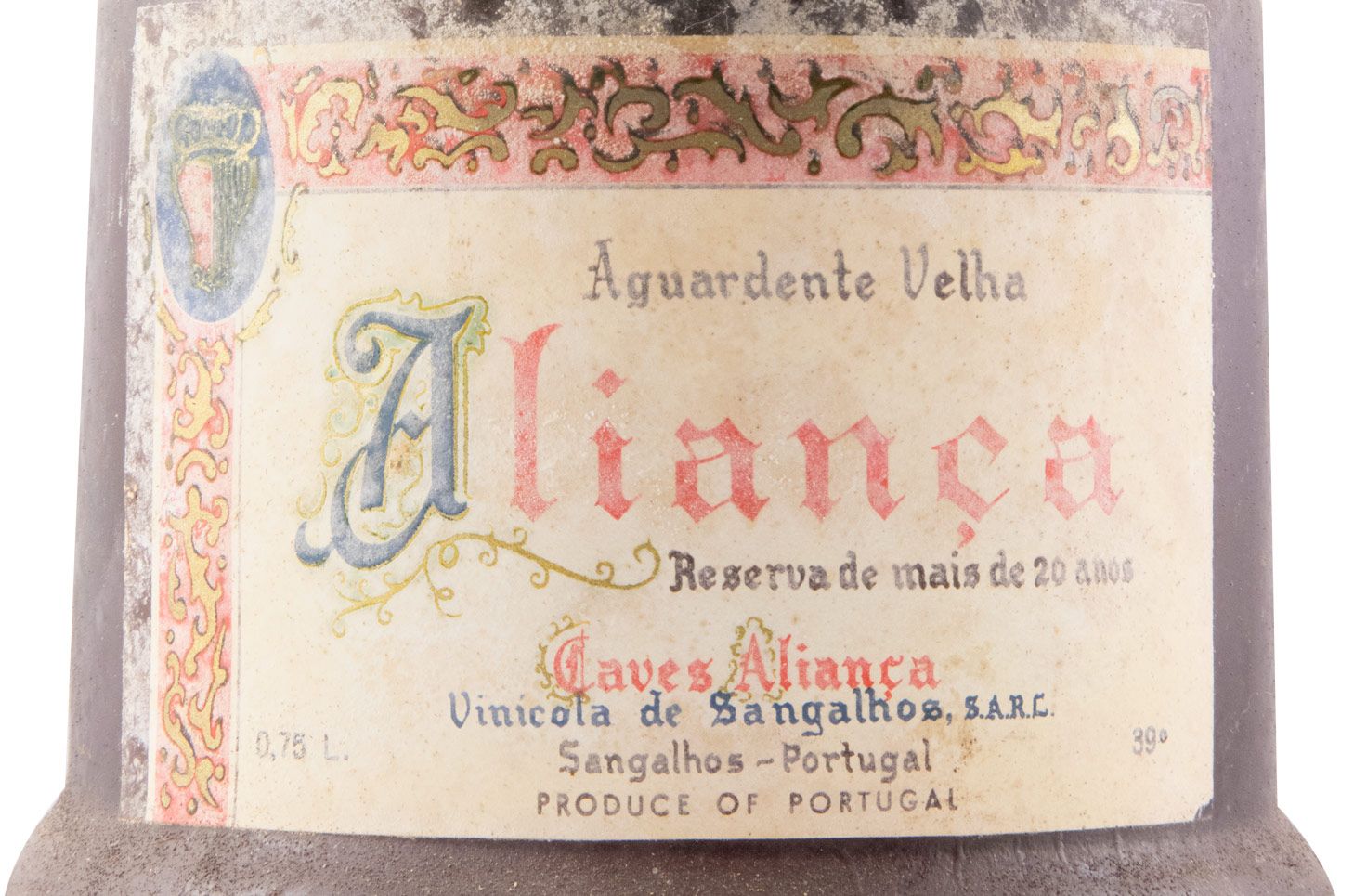 Aguardente Aliança Velha Reserva +20 anos