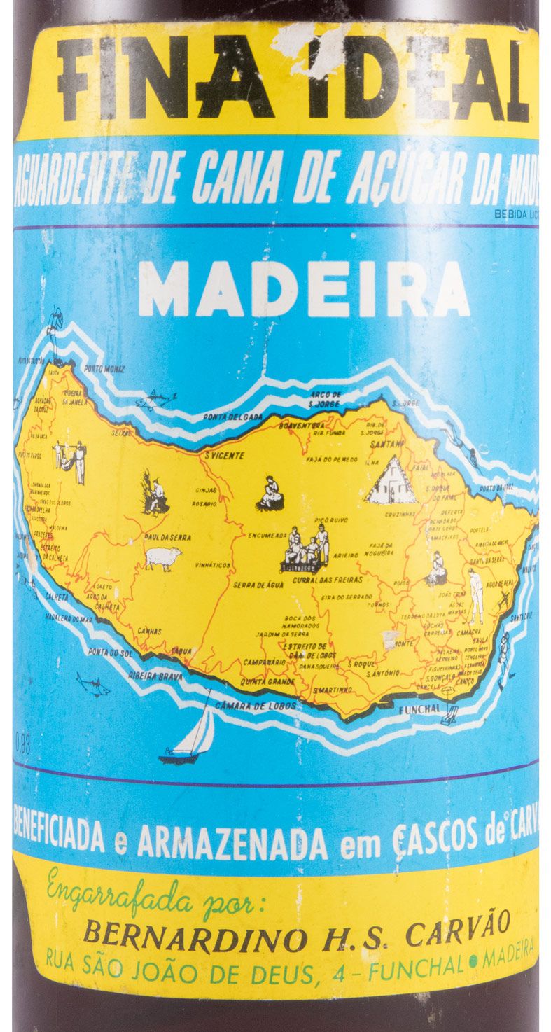 Aguardente de Cana-de-Açúcar da Madeira Fina Ideal 93cl