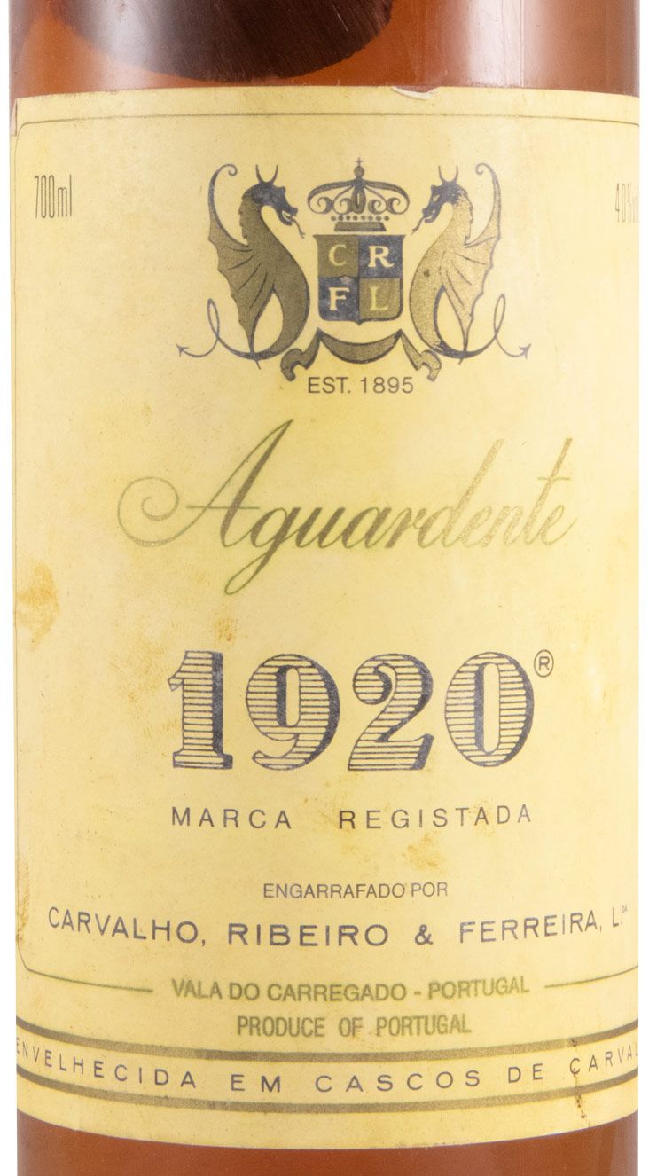 Aguardente Vínica 1920 (rótulo antigo)