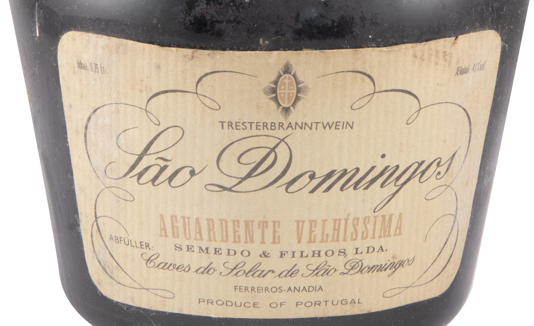 Aguardente Vínica São Domingos Prestígio Velhíssima 75cl