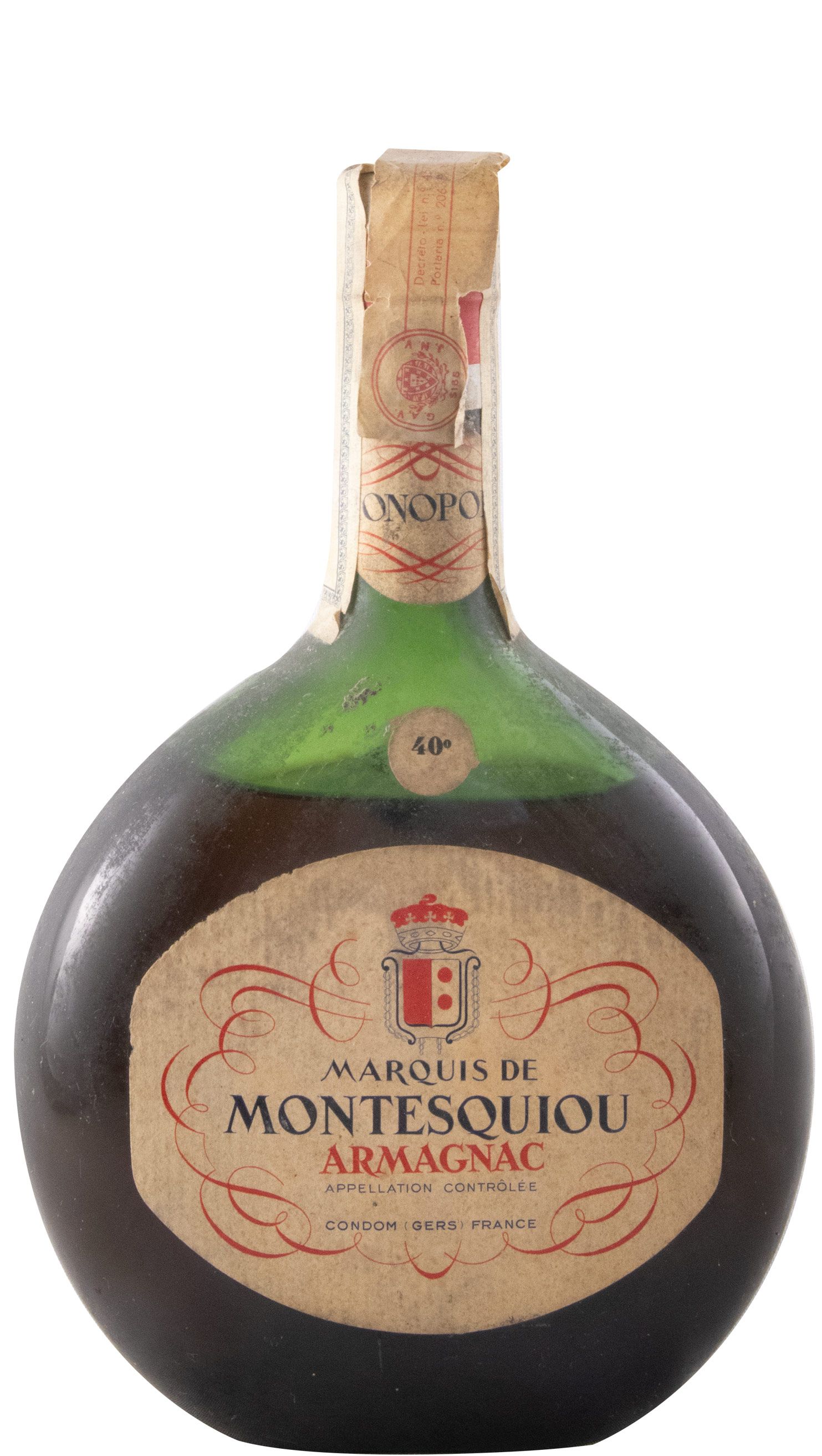 Armagnac Marquis de Montesquiou (garrafa antiga)
